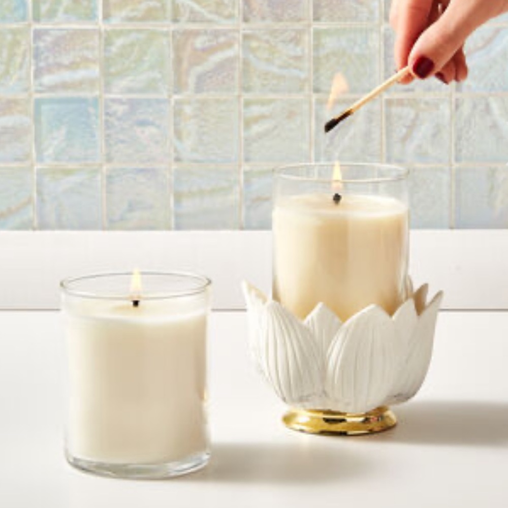 BATH AND BODY WORKS FLOWER BOWL SINGLE WICK CANDLE HOLDER - Picture 4 of 6